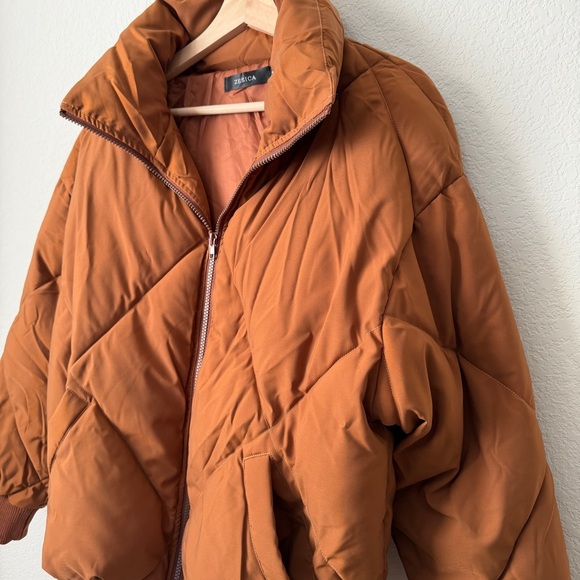 Women's Brown Quilted Jacket - Picture 2 of 6